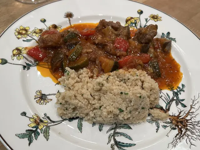 Finished Italian dish Chicken Cacciatore served on a plate.